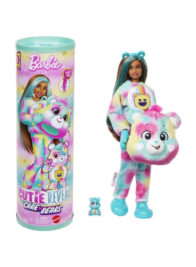 Barbie Cutie Reveal Care Bears Series 2 Good Vibes Bear Doll Playset - Image 2