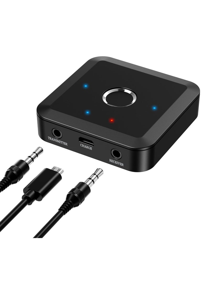 SYOSI Bluetooth 5.2 Transmitter Receiver for TV with AUX 3.5 Lower Latency with Qualcomm CSR Chip Hi-Fi Sound Wide Compatibility Supports all APT encoding systems APTX Adaptive Audio Adapter for TV - Image 1