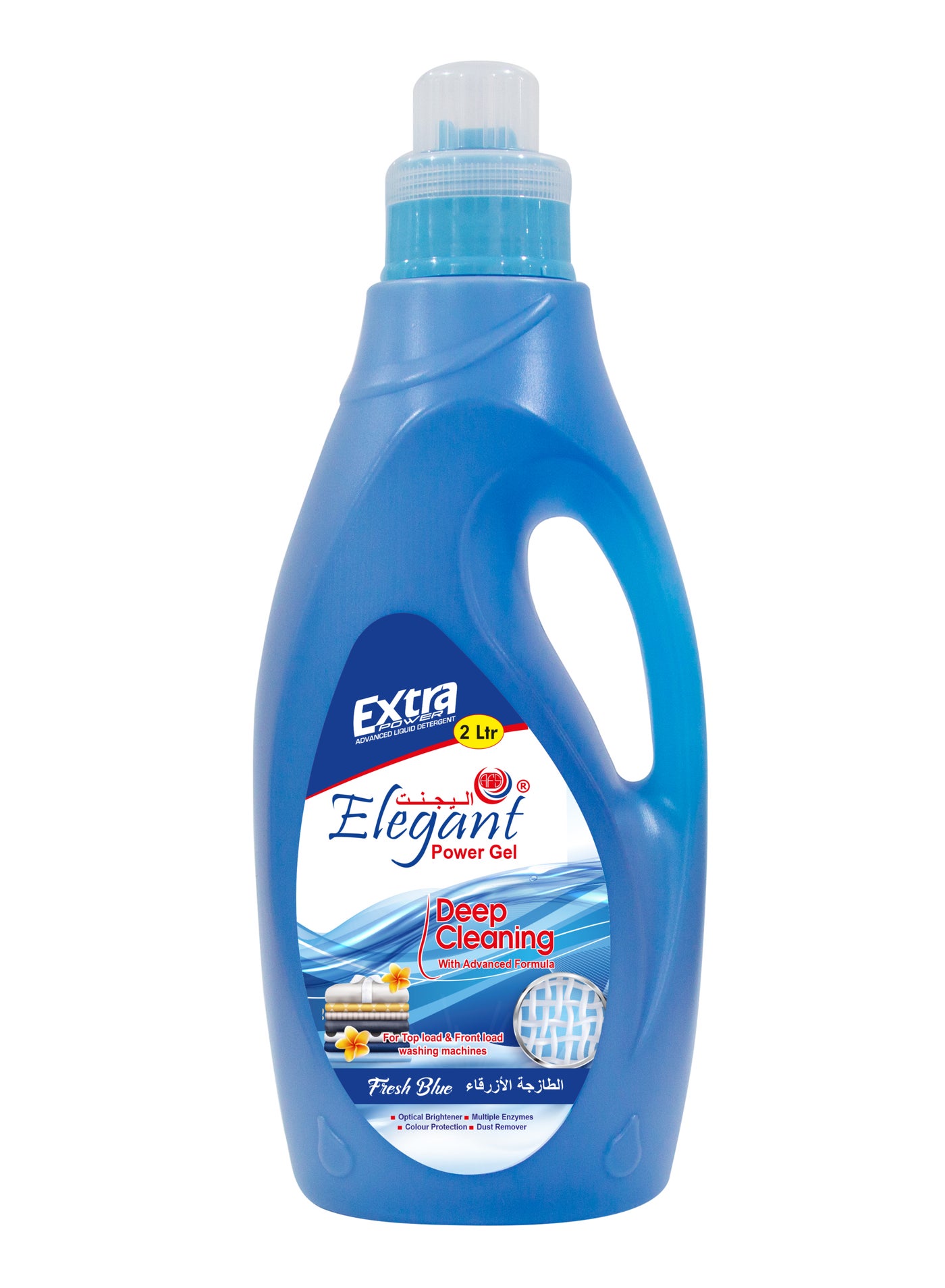 Elegant Fresh Blue Deep Cleaning Power GEL 2 Liter Liquid Laundry Detergent