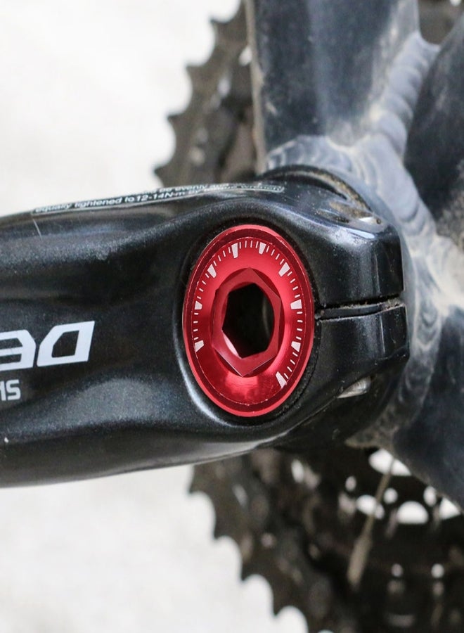 ريسك مسامير محور الدواسة السفلية المسننة M15*19 مم من التيتانيوم للدراجات الهوائية، مسامير محور الدواسة السفلية باللون الأحمر - Image 5