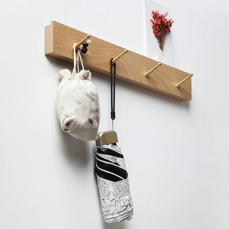 Small Wooden Wall Mounted Coat Rack Creative Fashion Hooks For Entrance Porch Living Room - Image 4