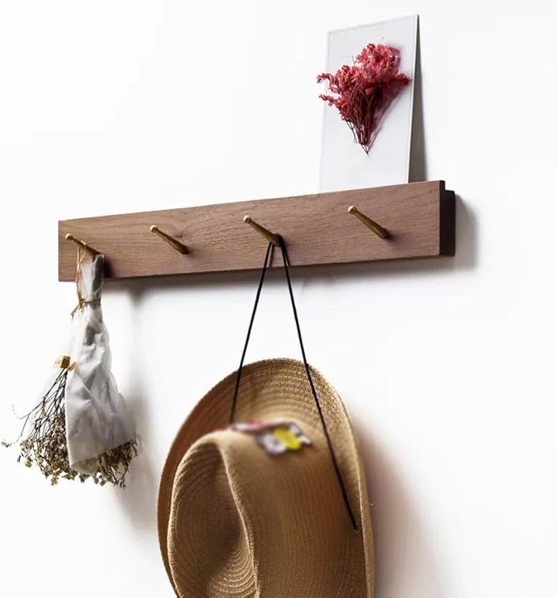 Small Wooden Wall Mounted Coat Rack Creative Fashion Hooks For Entrance Porch Living Room - Image 5