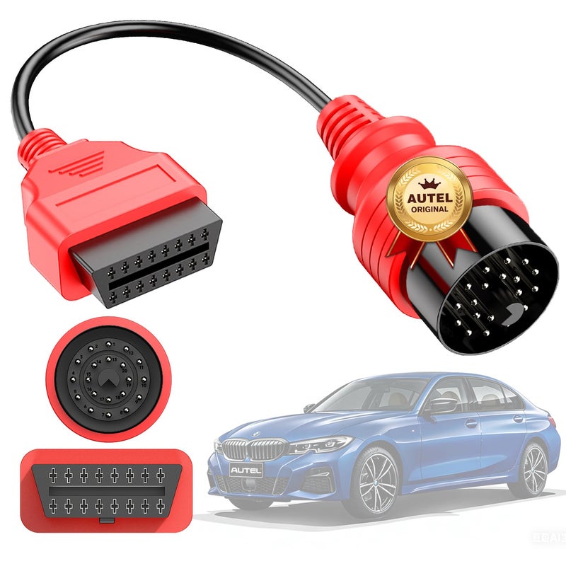 Autel 20 Pin to 16 Pin OBD2 Cable for BMW OBD1 to OBD2 Diagnostic Adapter Extension Convert Connector OEQuality Work with OBDII Scanners - Image 3