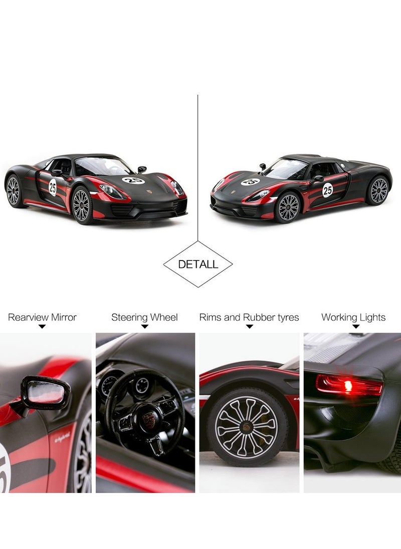 SYOSI - Remote Control Car 1/14 Scale Remote Control Model for Porsche 918 Spyder Electric Sport Racing Hobby Toy Car Model Vehicle for Boys,Girls,Teens and Adults Gift Blcak - Image 1
