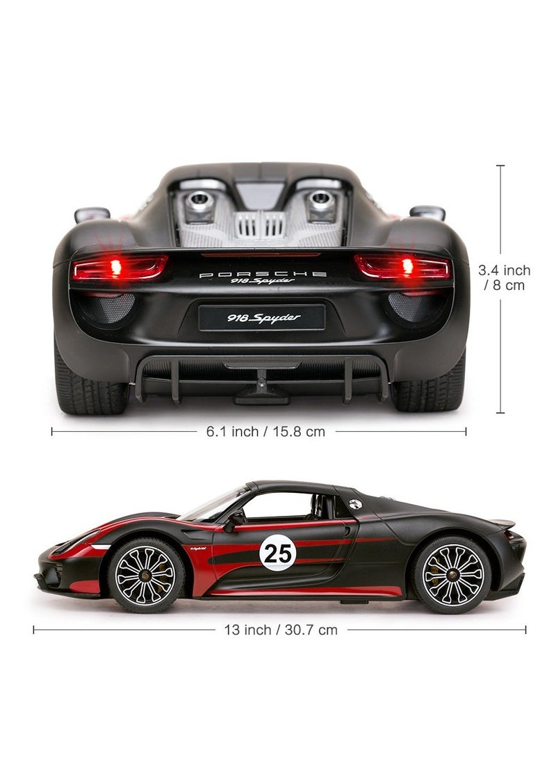 SYOSI - Remote Control Car 1/14 Scale Remote Control Model for Porsche 918 Spyder Electric Sport Racing Hobby Toy Car Model Vehicle for Boys,Girls,Teens and Adults Gift Blcak - Image 1