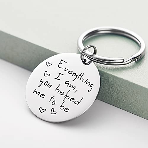 LParkin Gifts For Mom Keychain Everything I Am You Helped Me To Be Mama Mother Daughter Appreciation Gift for Stepmom Birthday Presents - Image 3