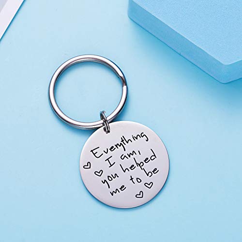 LParkin Gifts For Mom Keychain Everything I Am You Helped Me To Be Mama Mother Daughter Appreciation Gift for Stepmom Birthday Presents - Image 4