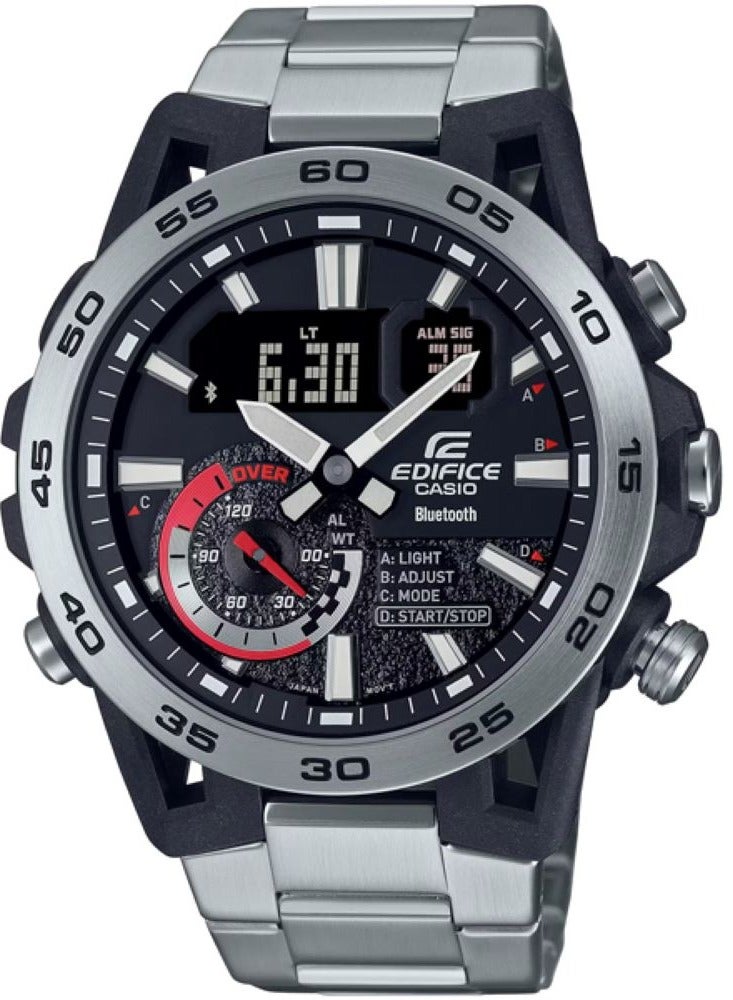 CASIO Men's Analog+Digital Stainless steel Wrist Watch ECB-40D-1ADF - 48 Mm - Image 1