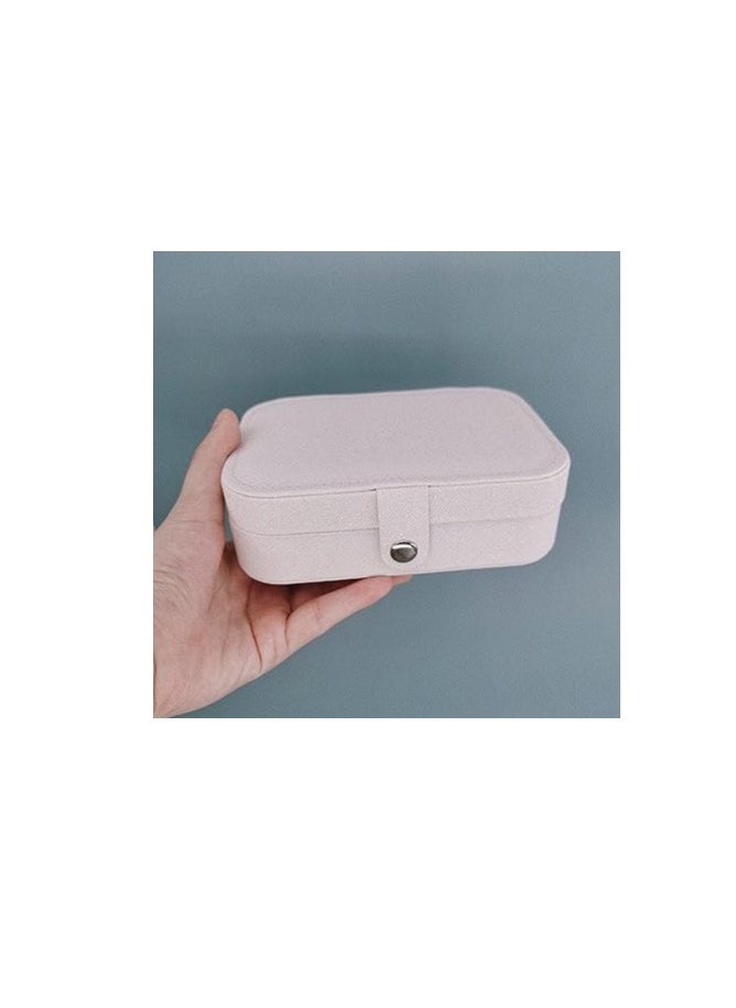 Spaceshoop Jewelry Box，Mini Jewelry Travel Box for Women Girls, Upgraded PU Leather Double Layer Travel Jewelry Organizer for Necklace, Earrings, Ring Storage Organizer Gift Boxes Multicolor  - Image 2
