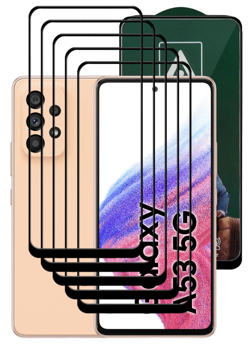 ACLIX 5 Pieces Antistatic ESD Dustproof Premium Quality High Definition Tempered Glass Screen Protector Designed For Samsung Galaxy A53 5G - Image 1