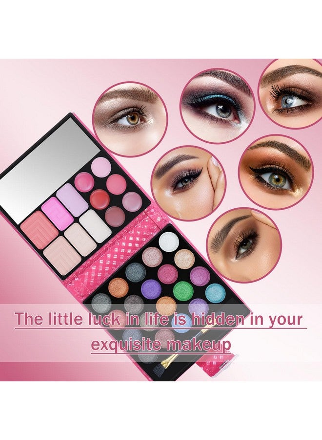 FantasyDay Allinone Holiday Makeup Gift Set Full Makeup Kit For Women Essential Starter Bundle Include 20 Highly Pigmented Shimmer Eyeshadow Palette3 Blush3 Face Powder 6 Lipgloss Brush - Image 4