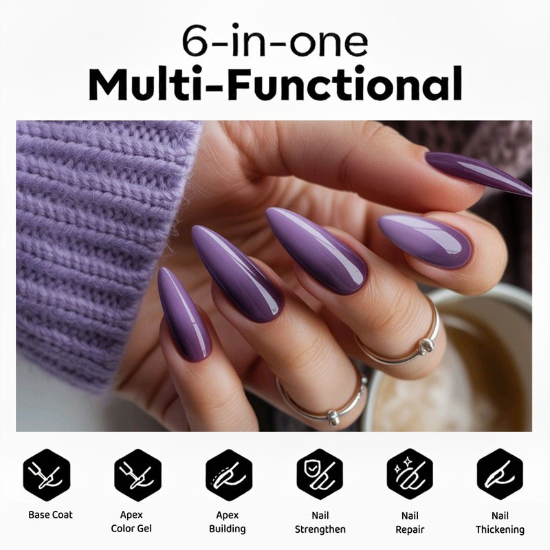 brunson TPO free Rubber Base Gel polish 20ml Soak Off Base Coat for Nail Strengthening Long Lasting Gel Polish Base for Chip Free Shine Brittle Nails UV Rubber base Russian manicure Non Yellowing salon manicure - Image 5