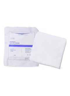 King Mariot 100pcs 5cm x 5cm Sterilized Gauze Dressing Pads | INDIVIDUALYL PACKED | 12-Ply Cotton & Highly Absorbent | Pads for Wound Care & First Aid Essential & Emergency Response  - Image 1