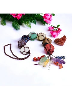 Excel 7 Chakra Wall Set, Chakra Wall Hanging - 7 Chakra Decor Tumbled Stone Natural Crystal Set Spiritual Home Decor Handmade Wellness Gift  - Image 3