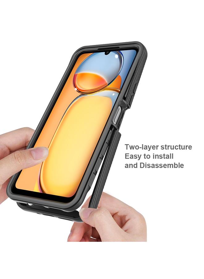 S-TOP Case For Redmi 13C 5G / 4G Starry Sky Solid Color Shockproof TPU Clear PC Phone Case - Image 3