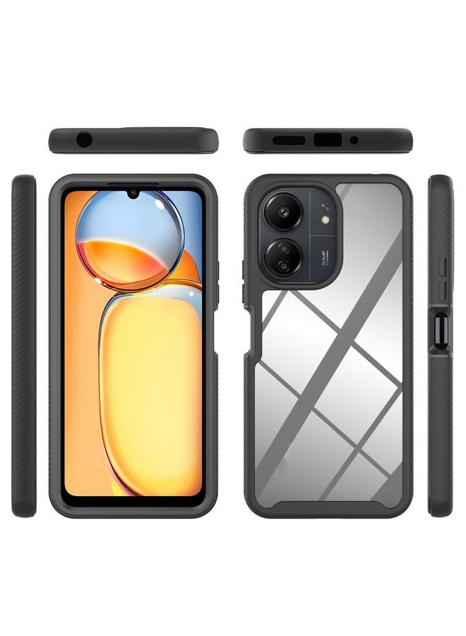 S-TOP Case For Redmi 13C 5G / 4G Starry Sky Solid Color Shockproof TPU Clear PC Phone Case - Image 2