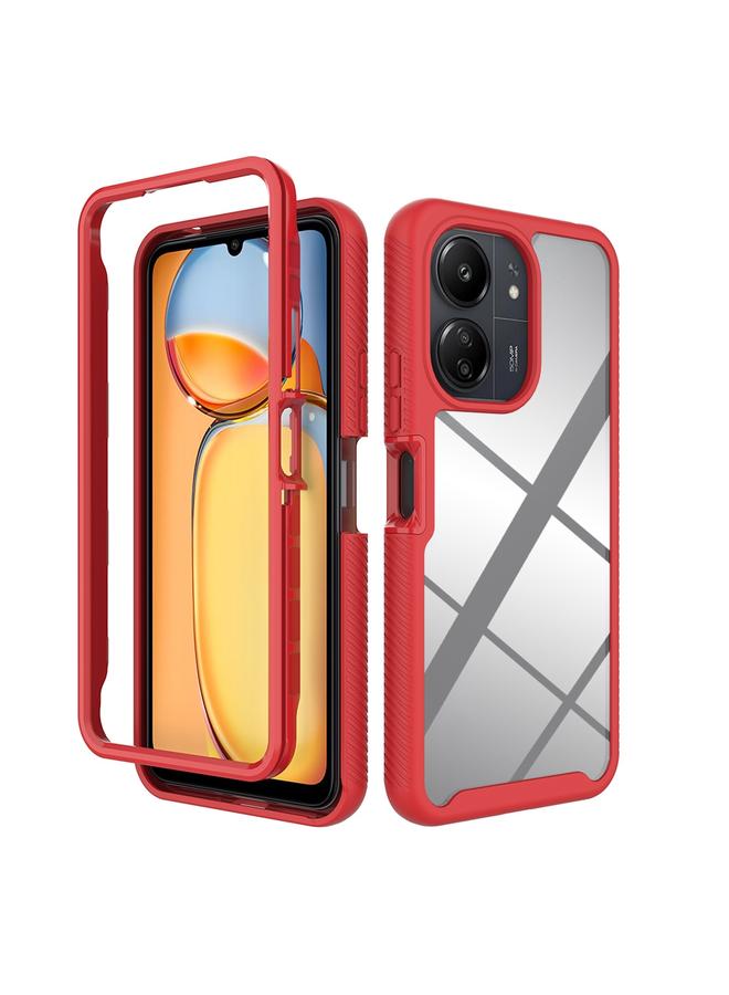 S-TOP Case For Redmi 13C 5G / 4G Starry Sky Solid Color Shockproof TPU Clear PC Phone Case - Image 1