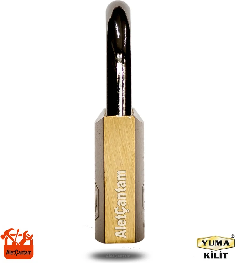 يوما Brass Yellow Padlock Master System 30MM with Common Key