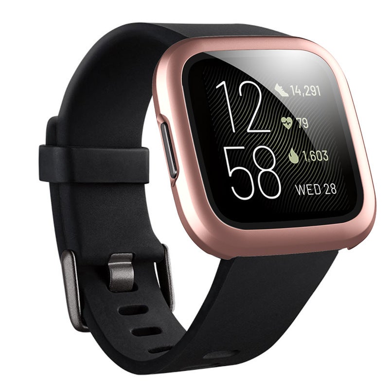 Applicable To Fitbit Versa 2 Oil Injection Frosted Pc + Tempered Film Integrated Watch Protective Cover Versa2 Case - Image 4