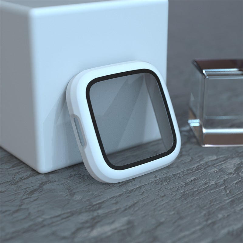 Applicable To Fitbit Versa 2 Oil Injection Frosted Pc + Tempered Film Integrated Watch Protective Cover Versa2 Case - Image 1