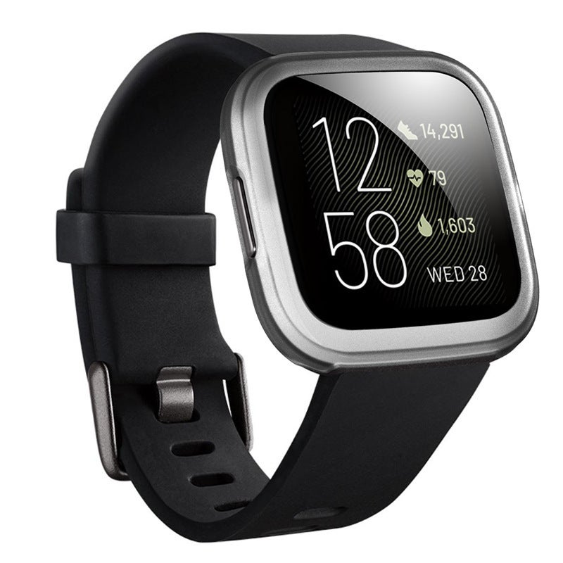 Applicable To Fitbit Versa 2 Oil Injection Frosted Pc + Tempered Film Integrated Watch Protective Cover Versa2 Case - Image 5