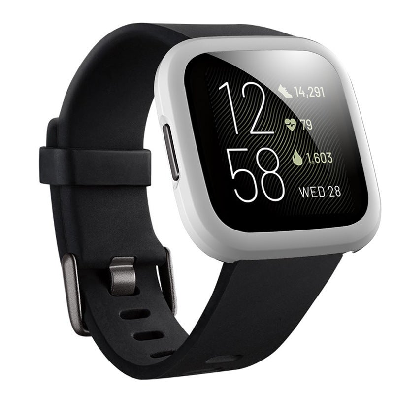 Applicable To Fitbit Versa 2 Oil Injection Frosted Pc + Tempered Film Integrated Watch Protective Cover Versa2 Case - Image 3