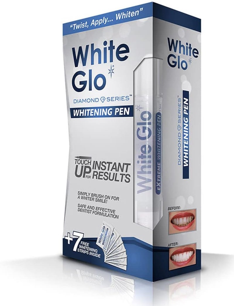 White Glo Diamond Series Whitening Pen with Strips - Image 2