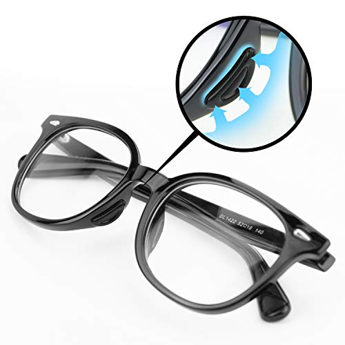 YR 20 Pairs Eyeglass Nose Pads Stick On Silicone Anti-Slip for Glasses Sunglasses Thin Nose Pads Eyeglasses, Adhesive Nose Pad for Eyeglass, Anti Slip Eyeglass Nose Pads (10Clear+10Black) - Image 2