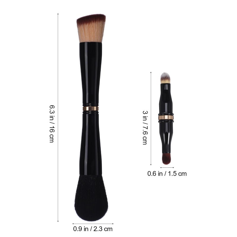4 in 1 Double Sided Concealer Makeup Brush Pen Portable Travel Cosmetic Brush Set - Image 3