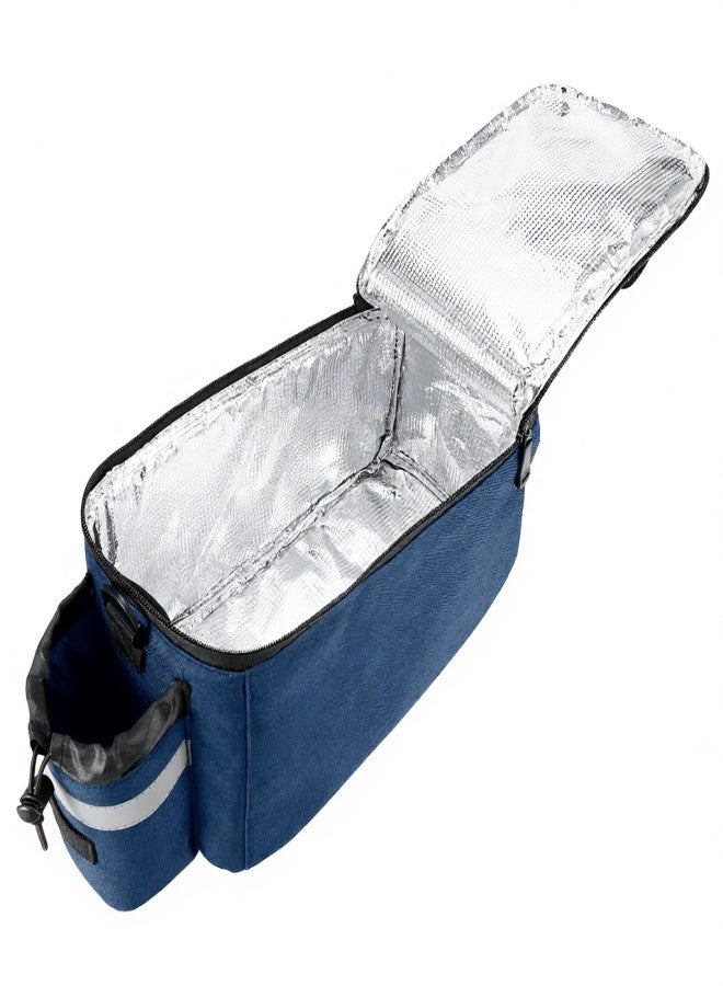 B-SOUL Insulated Trunk Cooler Bag Cycling Bicycle Rear Rack Storage Luggage Bag Reflective MTB Bike Pannier Bag Shoulder Bag - Image 4