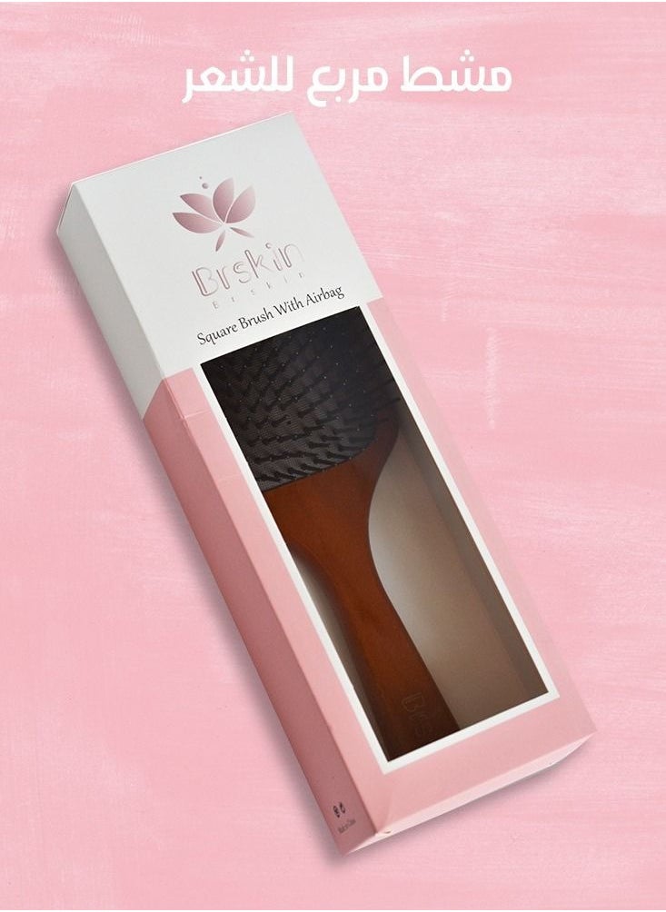Brskin Lotus wood hair comb, brown/ black  - Image 3