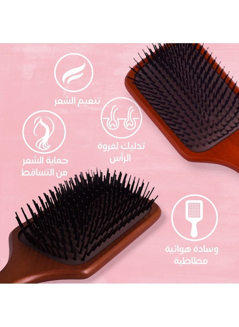 Brskin Lotus wood hair comb, brown/ black  - Image 2