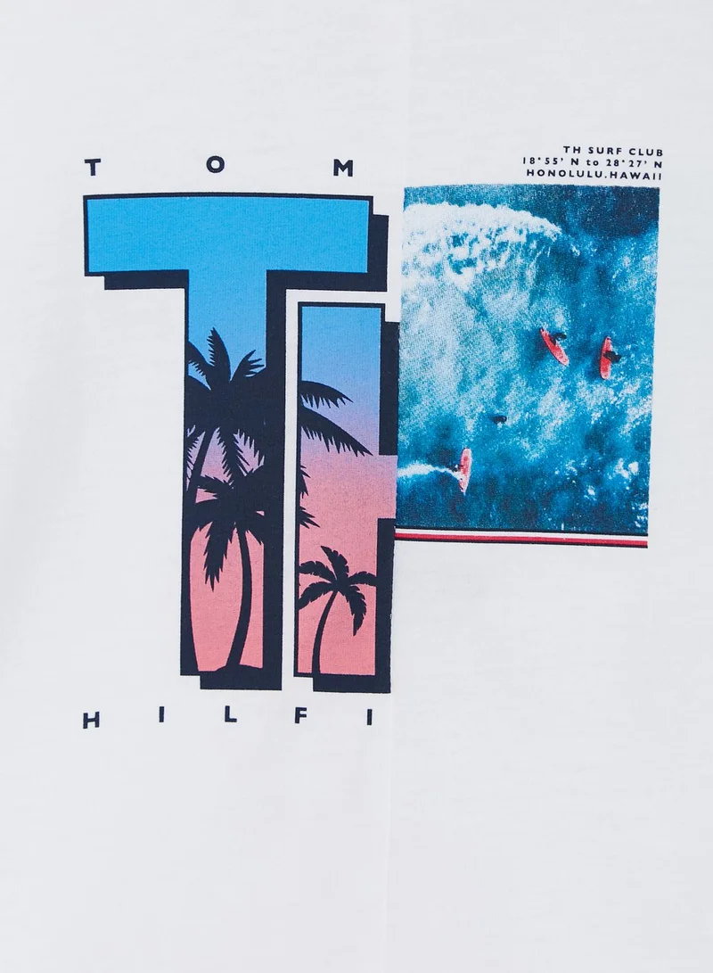 TOMMY HILFIGER Kids Hawaii Surf Print T-Shirt