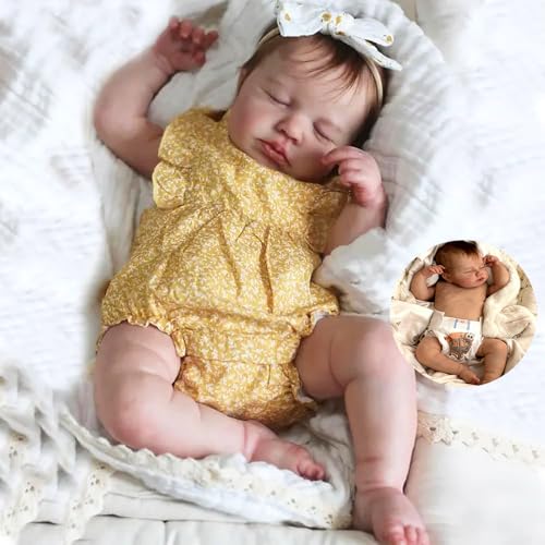 Anano Reborn Baby Doll Girl 20 in Realistic Baby Dolls Vinyl Full Body Lifelike Newborn Babies Soft Body Real Life Babys Reborn Dolls Washable - Image 1