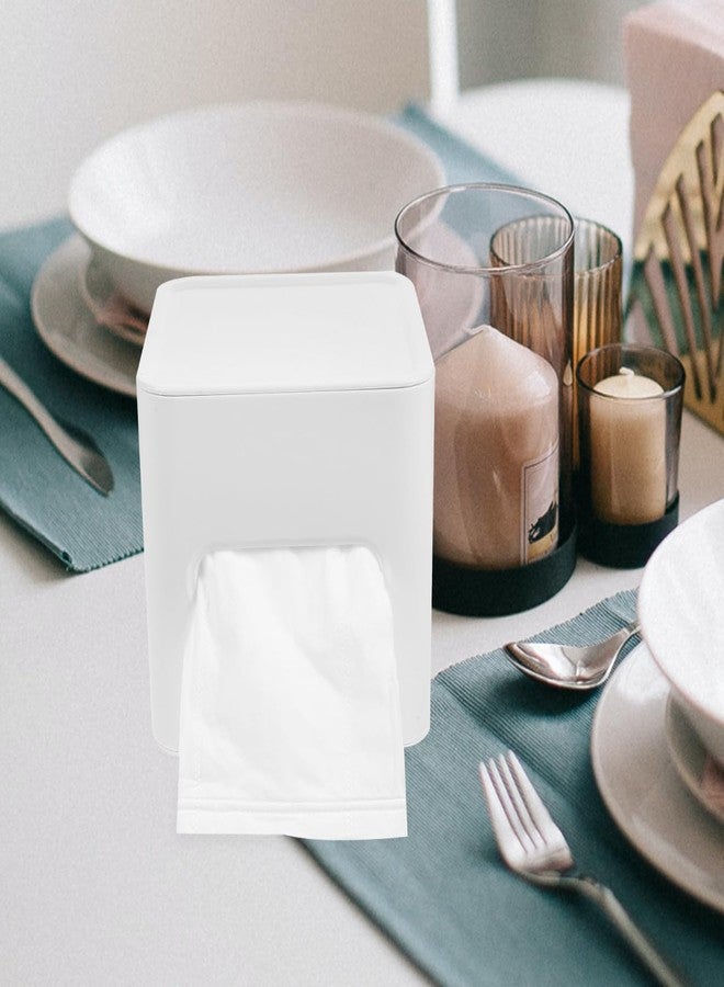 SHOWERORO Square Desktop Tissue Box Cover Stylish Tissue Cube Holder for Bathroom Vanity Countertop Organizer Accessory for Home Office Decor - Image 3
