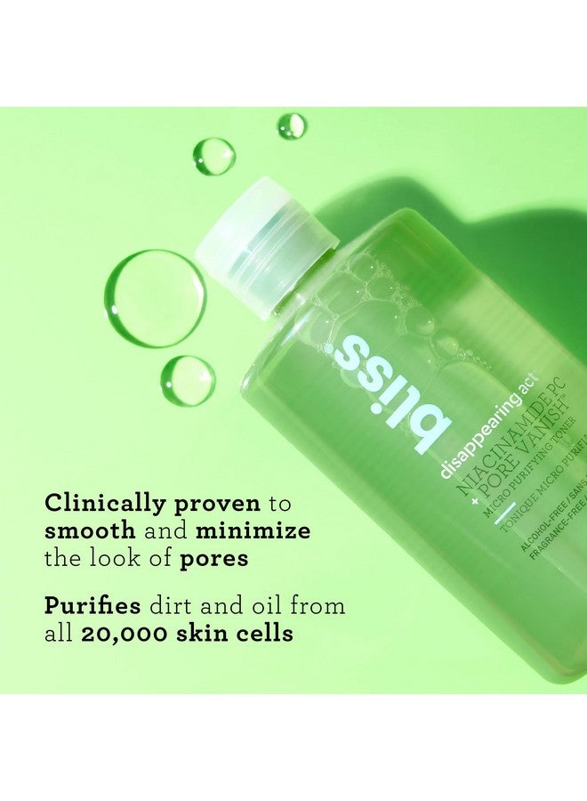 Bliss Disappearing Act Niacinamide Toner - 10 Fl Oz - Pore Vanish Complex - Purifies and Minimizes Pores - Alcohol-Free Face Toner - Clean - Vegan & Cruelty Free - Image 3