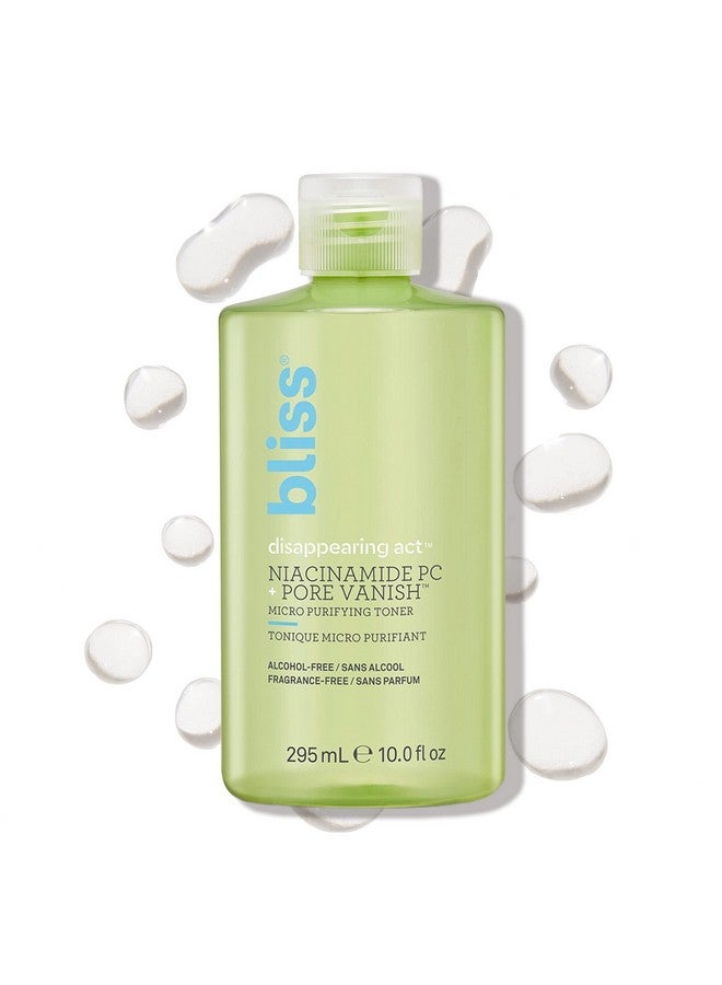 Bliss Disappearing Act Niacinamide Toner - 10 Fl Oz - Pore Vanish Complex - Purifies and Minimizes Pores - Alcohol-Free Face Toner - Clean - Vegan & Cruelty Free - Image 1