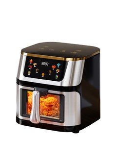 Generic Visual Stainless Steel 10L Air Fryer – Large Capacity Household Electric Fryer with Multi-Function Touch Control 