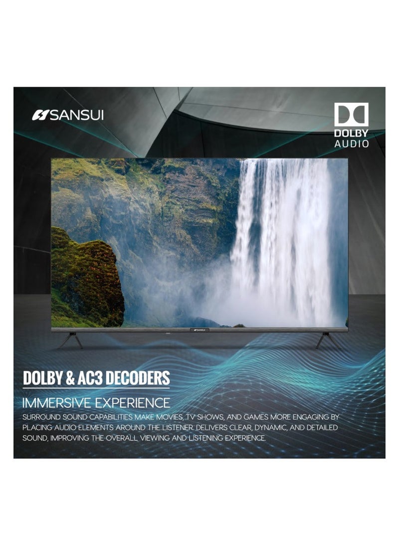 Sansui - SANSUI 55 inch WebOS powered 4K Edgeless UHD LED SMART TV with ThinQ AI - Image 1