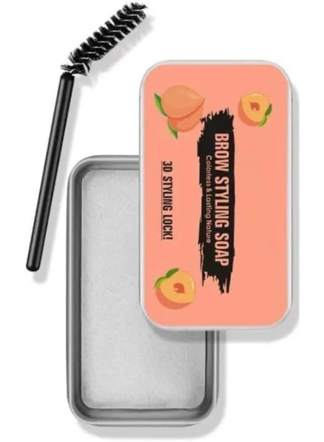 مجموعة صابون تصفيف الحواجب الاحترافية Soap Brow Kit لتكثيف ورفع الحواجب – جل تثبيت حواجب شفاف بتأثير 4D و3D مقاوم للماء والعرق – بالمادة العضوية الطبيعية لتصفيف الحواجب المتمردة ومنح مظهر Laminated Brows وريشي كثيف يدوم طوال اليوم – مع فرشاة سبولي احترافية قابلة للثني – مناسب لجميع ألوان الحواجب – حجم 20 جرام - Image 1