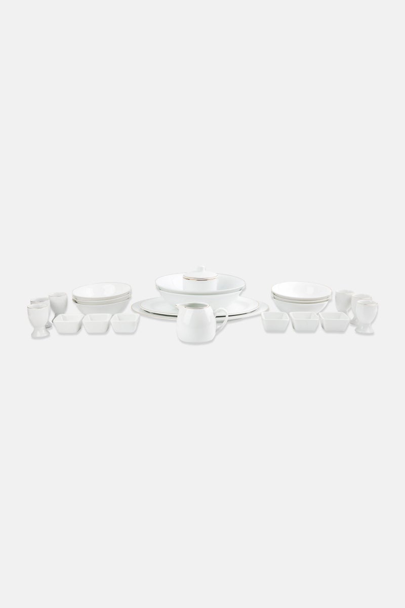 Maser 24 Pieces Professional Dining Accessories Set, White  - Image 1