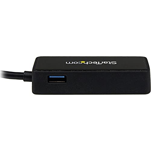 StarTech.com USB 3.0 Ethernet Adapter - USB 3.0 Network Adapter NIC with USB Port - USB to RJ45 - USB Passthrough (USB31000SPTB), Black, 0.7" x 1.4" x 5" x 5" - Image 4