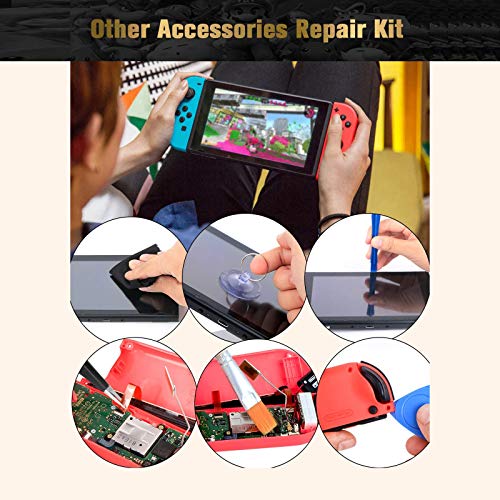Mypin [New Version] 4 Pack Joycon Joystick Replacement 3D Joystick Analog Left/Right Thumb Sticks Sensor Caps for Nintendo Switch Joy Con Controller, Joycon Repair Kit, NS Repair Tool 33 PCS - Image 5