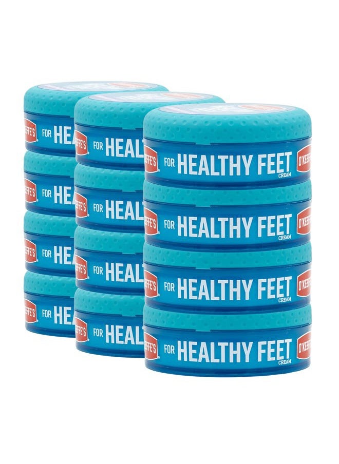 O'Keeffe's - for Healthy Feet Foot Cream - 3.2 oz Jar (12 Pack) - Guaranteed Relief for Extremely Cracked, Dry Feet, Repairing Skincare, Instantly Boosts and Retains Moisture Levels - Image 1