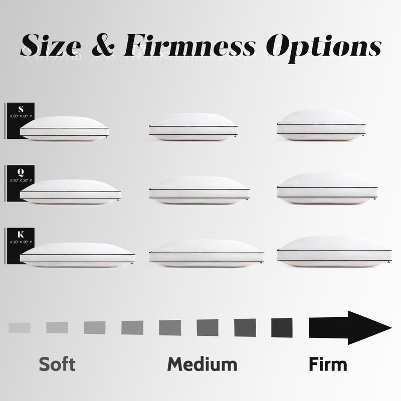 DOWNSTORIA Feather Down Pillows King Size Set of 2 with Gusset, Luxury Hotel Collection Bed Pillow 2 Pack, Down Surrounded Pillows for Sleeping, Soft Fluffy for Side, Back Sleepers 20x36 in. - Image 4