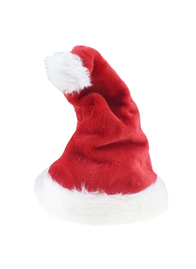 Novelty Funny Electric Hat Red Velvet Music Swing Hat Creative Decoration Supplies-颜色:大号电动摇摆圣诞帽子  - Image 2