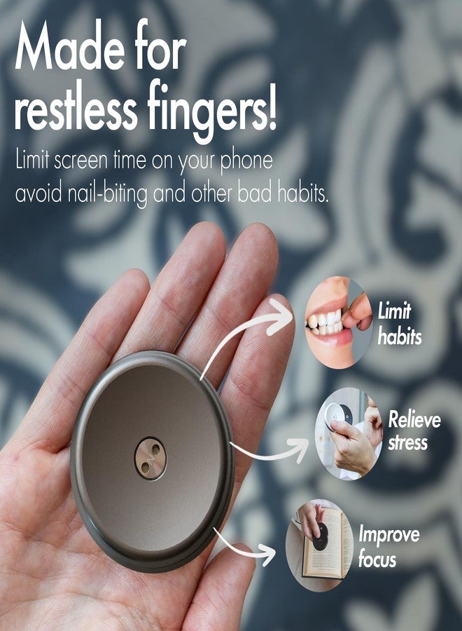 ONO Slider - Handheld Fidget Toy for Adults | Help Relieve Stress, Anxiety, Tension | Promotes Focus, Clarity | Compact, Portable Design (Natural - Titanium) - Image 4