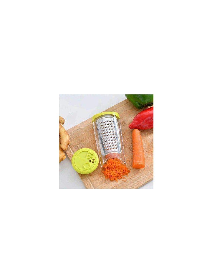 This multi-functional 2-piece hand grater set is ideal for grating carrots, cucumbers, potatoes, cheese, and other vegetables and fruits. Ergonomically designed for easy use and control, with a comfortable, secure grip. It features sharp stainless steel blades that ensure precise and quick results. It can also be used to slice vegetables into thin strips for garnishing dishes or preparing salads.  - Image 2