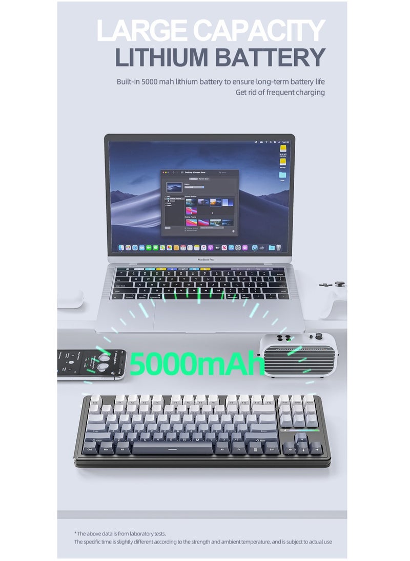 Attack Shark - M87PROV2  Wireless Mechanical Gaming Keyboard,Hot Swappable Gasket RGB Custom Keyboard - Image 1
