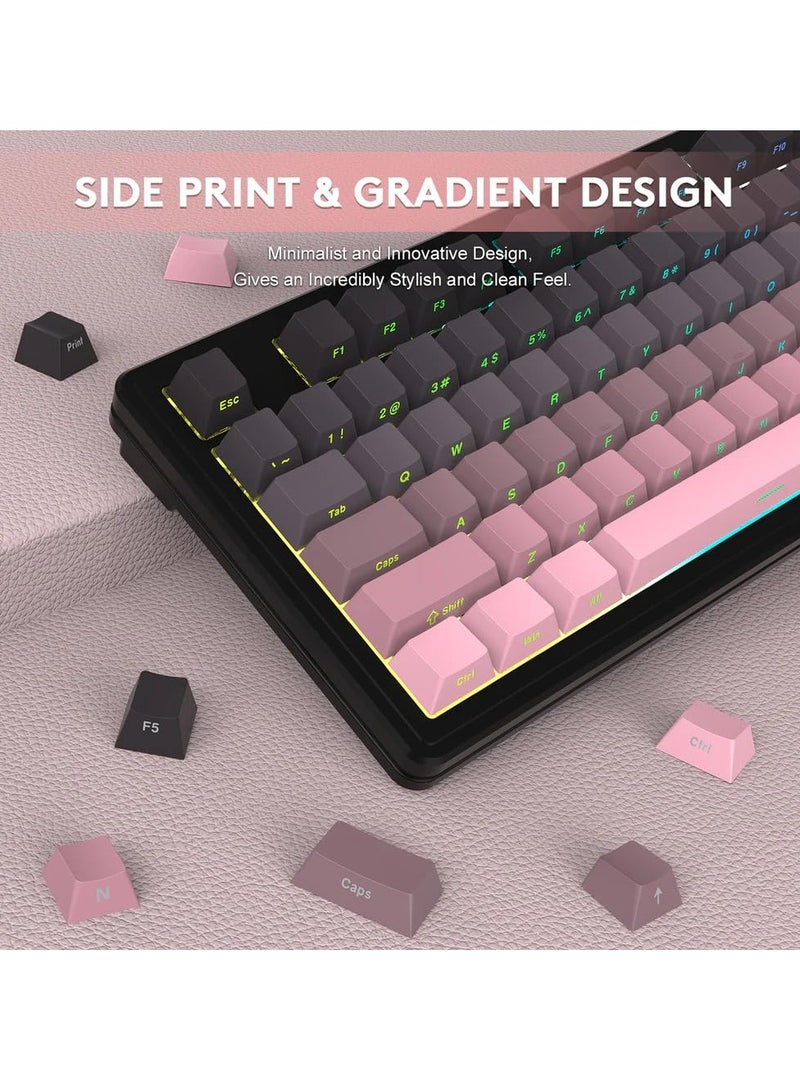 Attack Shark M87 PROV2 Wireless Mechanical Gaming Keyboard, Hot Swappable Gasket RGB Custom Keyboard, BT5.0/2.4Ghz/Type-C, Linear Switch&Side Printed PBT Keycaps - Image 4